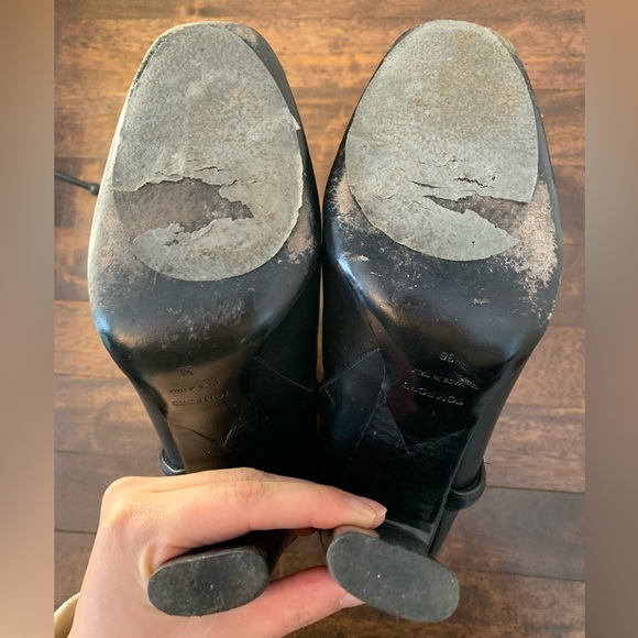 Tom Ford Black Leather ‘T’ Boots Size 36 - Picture 8 of 10